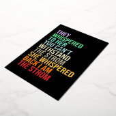 黒い履歴月 箔シーズンカード (回転した状態)