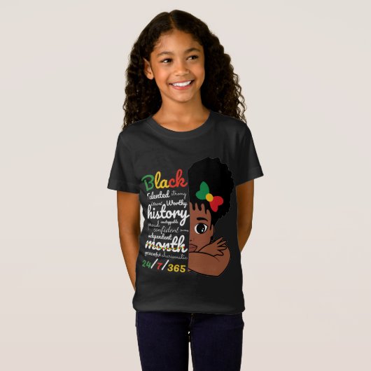 黒い履歴月 Tシャツ (正面フル)