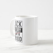 黒い履歴期間黒い履歴月アフリカA コーヒーマグカップ (正面左)