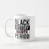 黒い履歴期間黒い履歴月アフリカA コーヒーマグカップ (左)