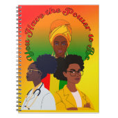 黒い履歴/女性/少女/スパイラル写真ノートブック ノートブック (正面)