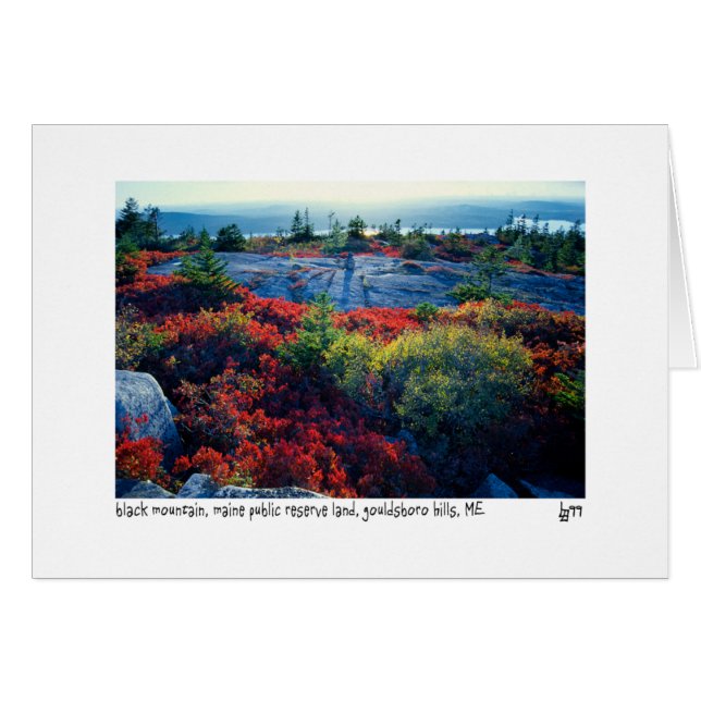 黒い山の写真カード (正面横)