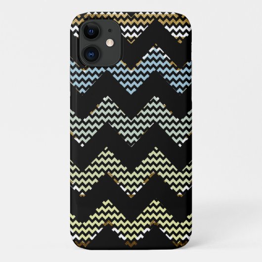 黒い山ストライプ形 Case-Mate iPhoneケース (裏面)