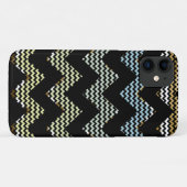 黒い山ストライプ形 Case-Mate iPhoneケース (裏面(横))