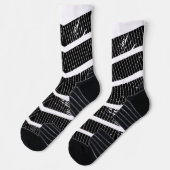 黒い山形のパターン ソックス (左)