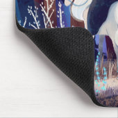 黒い岬にいる妖精の女性 マウスパッド (コーナー)