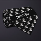 黒い市松模様に写真 ネクタイ