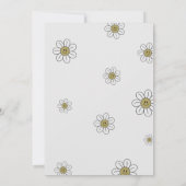 黒い市松模様に女 |ギンガム | 70sベビーシャワーI 招待状 (裏面)