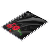 黒い布にバラを付ける ノートブック (左側)