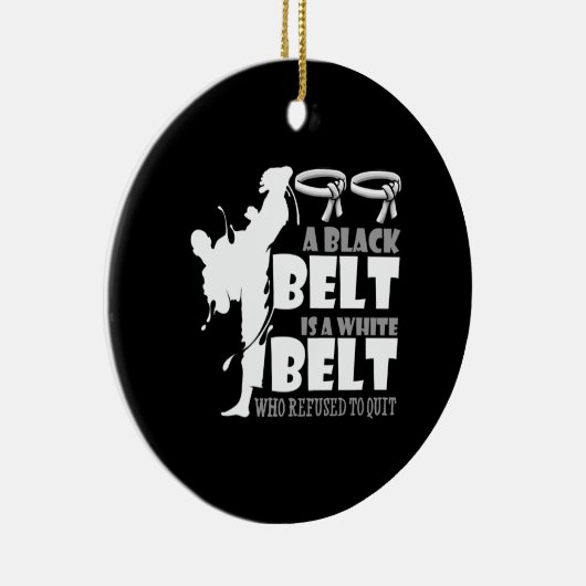 黒い帯は白い帯で、それを拒んだやめ セラミックオーナメント (右)