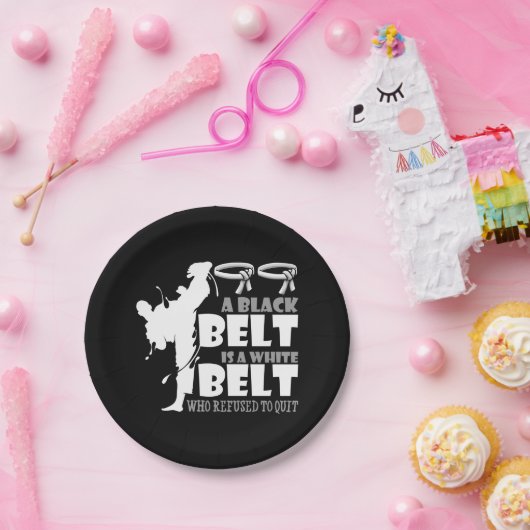 黒い帯は白い帯で、それを拒んだやめ ペーパープレート (パーティー)