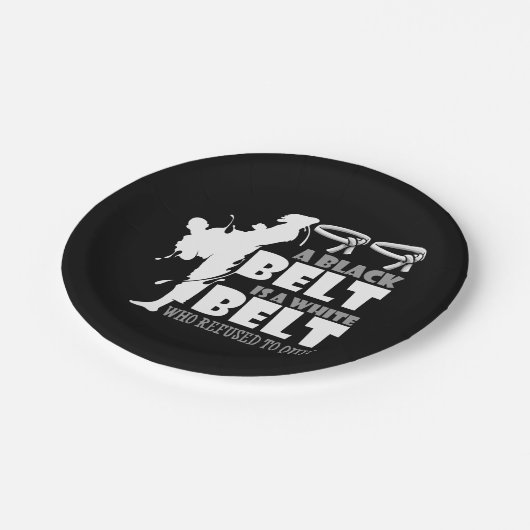 黒い帯は白い帯で、それを拒んだやめ ペーパープレート (アングル)