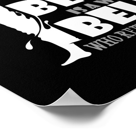 黒い帯は白い帯で、それを拒んだやめ ポスター (角)