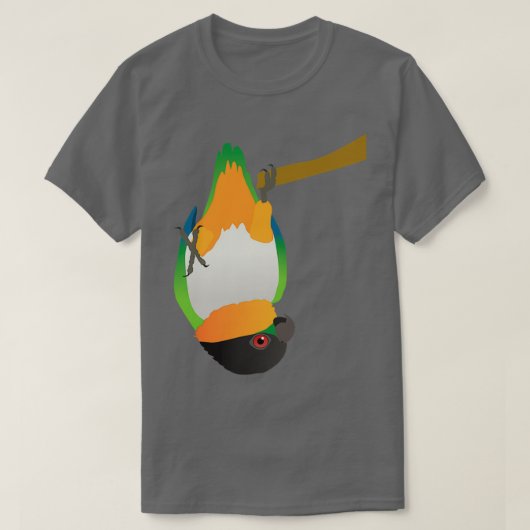 黒い帽子ぶら下がったの逆さデジタル Tシャツ (デザイン正面)