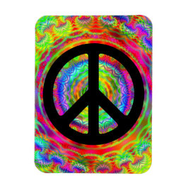 黒い平和記号でイメージを追加 マグネット