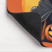 黒い幽霊衣装ハロウィーンのドバーマンドッグ マウスパッド (コーナー)