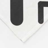 黒い幾何同心円ダイヤモンド形状パターン フリースブランケット (角)