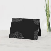 黒い幾何学新しい親の母の父結婚の カード (裏面)