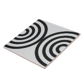 黒い幾何学模様ミッドセンチュリーモダン タイル (側面)