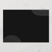 黒い幾何学的アイコンのタイムラ結婚イン式 プログラム (裏面)