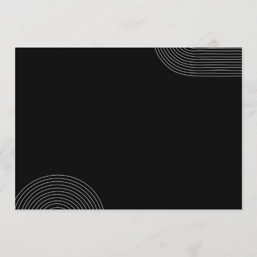 黒い幾何学的アイコンのタイムラ結婚イン式 プログラム (裏面)