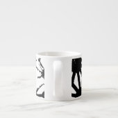 黒い幾何学的パターン エスプレッソカップ (裏面)