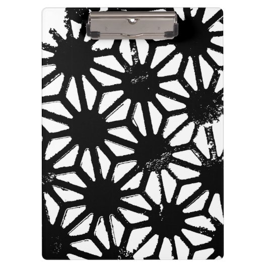 黒い幾何学的パターン クリップボード (正面)