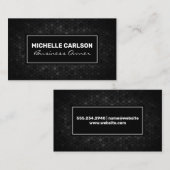 黒い幾何学的パターン 名刺 (正面/裏面)