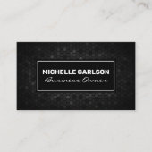 黒い幾何学的パターン 名刺 (正面)