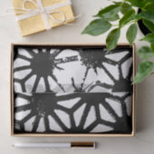 黒い幾何学的パターン 薄葉紙 (ギフト)