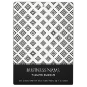 黒い幾何形状パターン クリップボード (裏面)