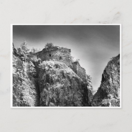 黒い廃墟、キャビネットカード ポストカード (正面)