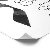 黒い弓の赤ちゃんシャワーカードとギフトサイン ポスター (角)