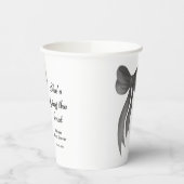 黒い弓、彼女は結婚式を挙げる ブライダルシャワー 紙コップ (左)