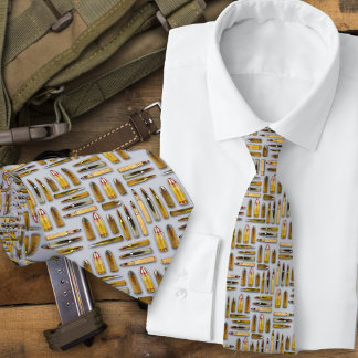 黒い弾薬カートリッジのパターンタイ ネクタイ