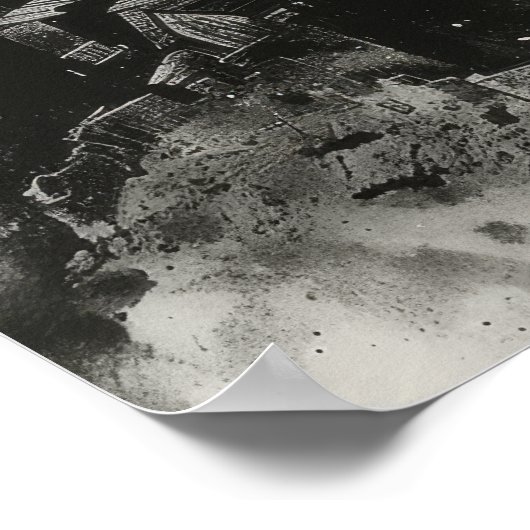 黒い影とスライムモンスターテロのポスター ポスター (角)