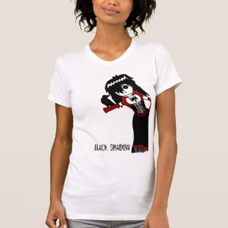 黒い影の白 Tシャツ