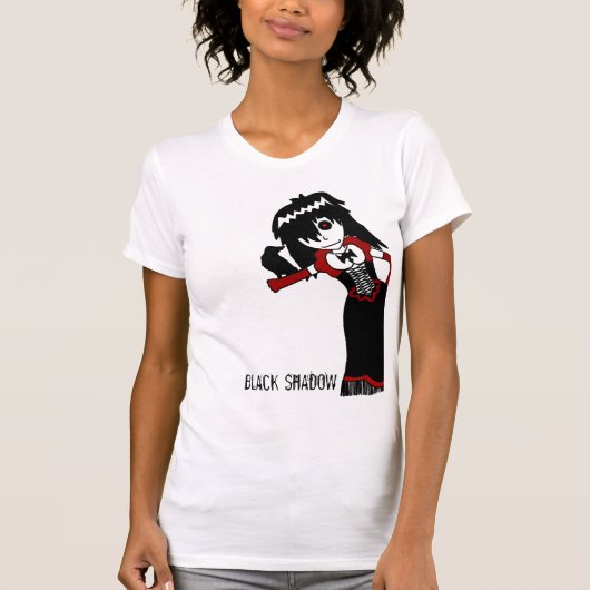 黒い影の白 Tシャツ (正面)