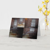 「黒い影」ハロウィーンのカード カード (黄色い花)