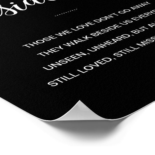 黒い彼らは私たちの詩の記念結婚の横を歩く ポスター (角)