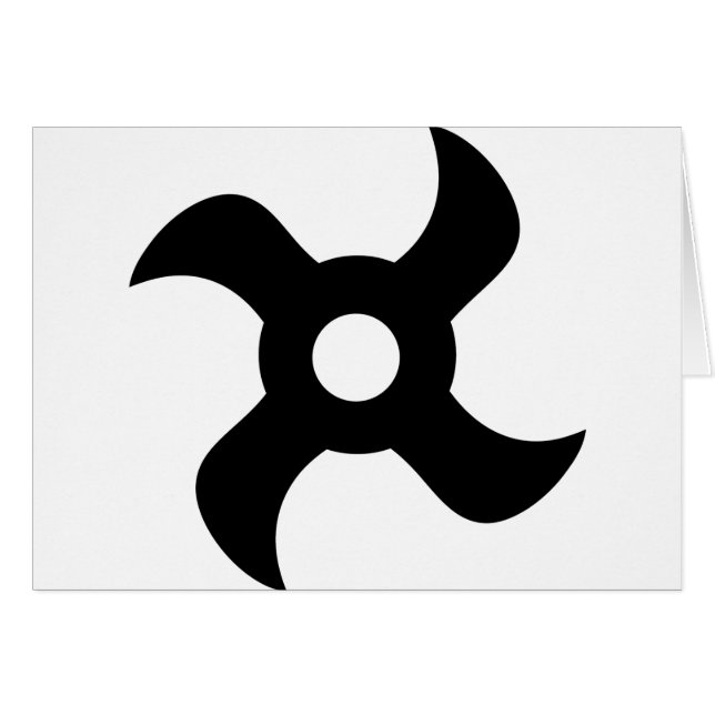 黒い忍者の星をshuriken (正面横)