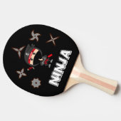 黒い忍者の男の子 卓球ラケット (横)