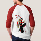 黒い忍者のTシャツ Tシャツ (裏面)