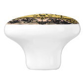 黒い忘れ大理石の渦を愛してはいけない セラミックノブ (側面)