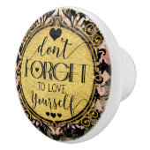 黒い忘れ大理石の渦を愛してはいけない セラミックノブ (右)