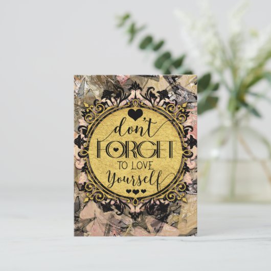 黒い忘れ大理石の渦を愛してはいけない ポストカード (スタンド正面)