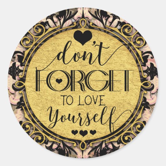 黒い忘れ大理石の渦を愛してはいけない ラウンドシール (正面)