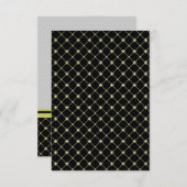 黒い応答カードに金ゴールドが表示される 出欠カード (正面/裏面)