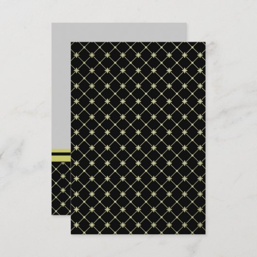 黒い応答カードに金ゴールドが表示される 出欠カード (正面/裏面)