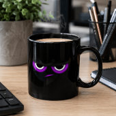 黒い怒った忍者 マグカップ